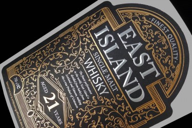 East Island - self adhesive label